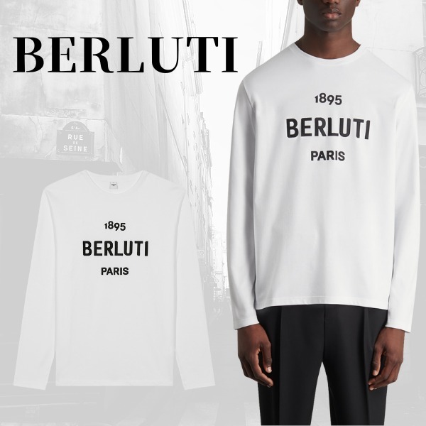 正式的 【Berluti】刺繍ロゴ付き 長袖Tシャツ Tシャツ・カットソー 正式的 【Berluti】刺繍ロゴ付き 長袖Tシャツ Tシャツ・カットソー