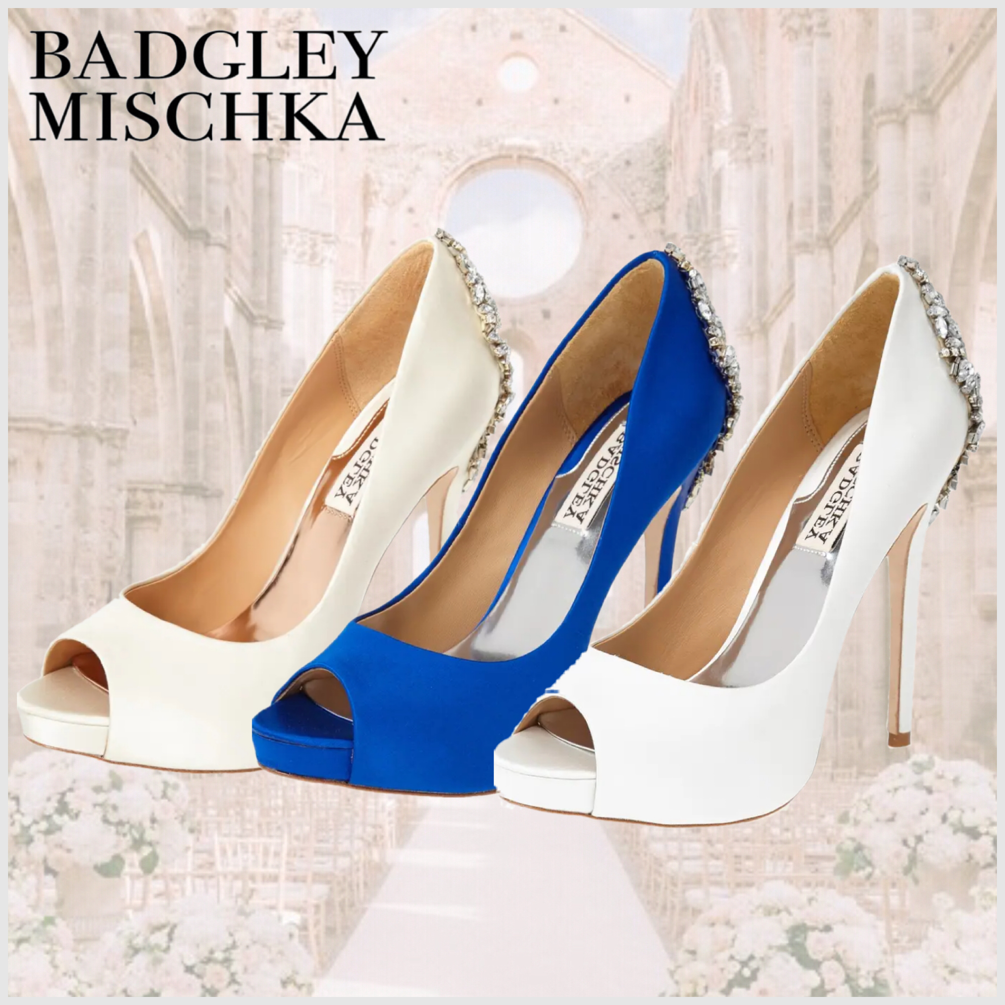 ゴッホ 星月夜 美品♡Badgley Mischka kiara♡23cm - 通販
