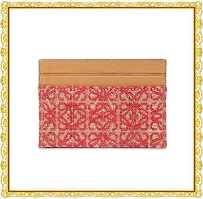 【関税送料込】LOEWE ANAGRAM ジャカード＆レザーカードホルダー