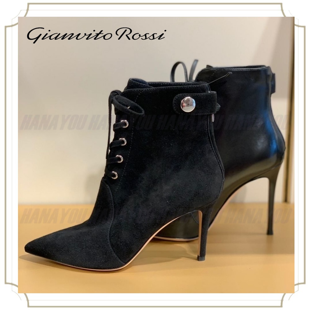【WEB限定】 ◆Gianvito Rossi◆スエード調ヒールブーツ G70324.85 camoscio ショートブーツ・ブーティ 【WEB限定】 ◆Gianvito Rossi◆スエード調ヒールブーツ G70324.85 camoscio ショートブーツ・ブーティ