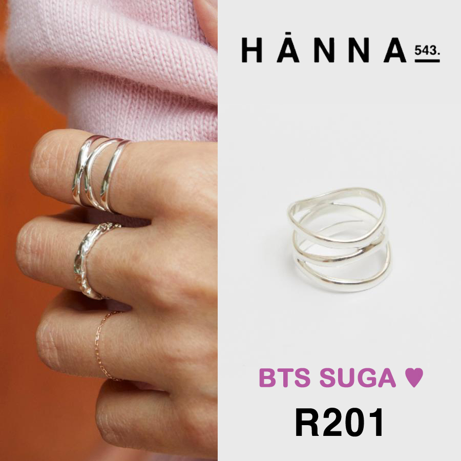 韓国発【HANNA543】BTSシュガ着用★R201リング