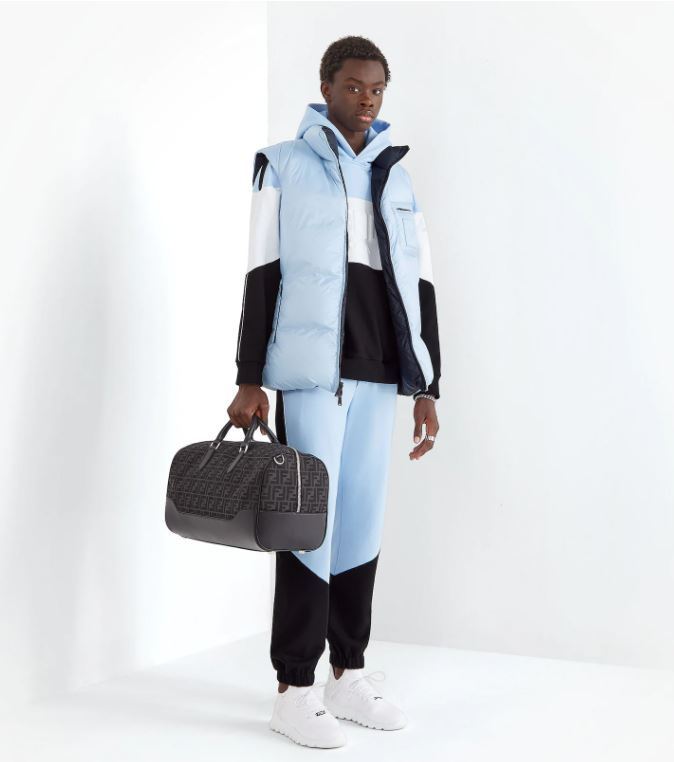 FENDI スニーカー ◆フェンディ◆FFロゴ レザー&メッシュ レースアップスニーカー(7)