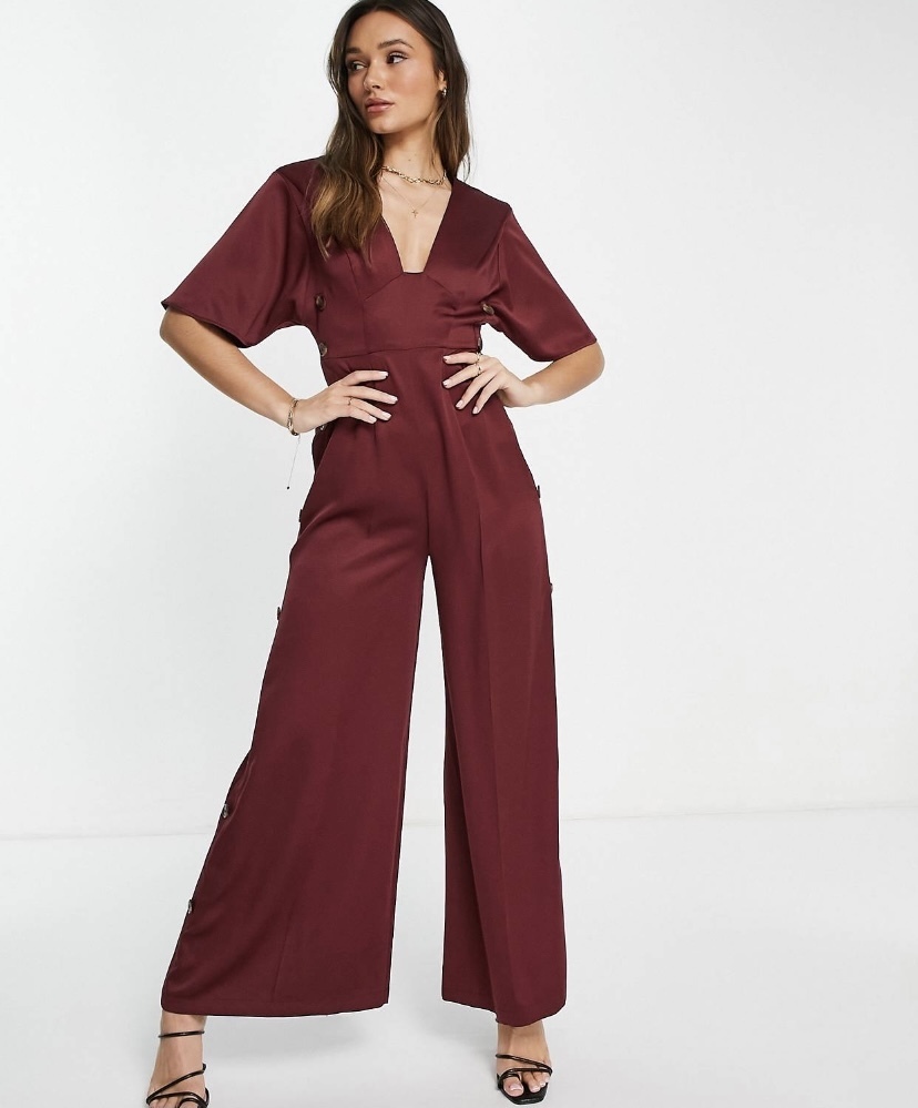 ASOS オールインワン・サロペット ASOS* ボタンサイド*バットウィングサロペット*つなぎ(4)