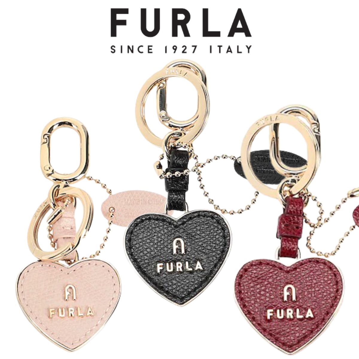 関税・送料込み【FURLA】MAGNOLIA KEYRING HEART キーリング