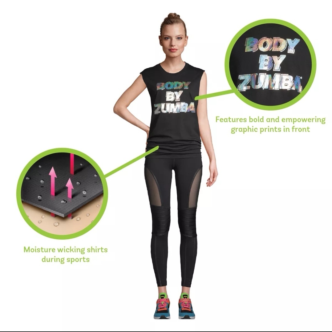 ZUMBA フィットネストップス 【ZUMBA】ズンバ Body By Zumba Muscle Tank タンクトップ 人気(5)