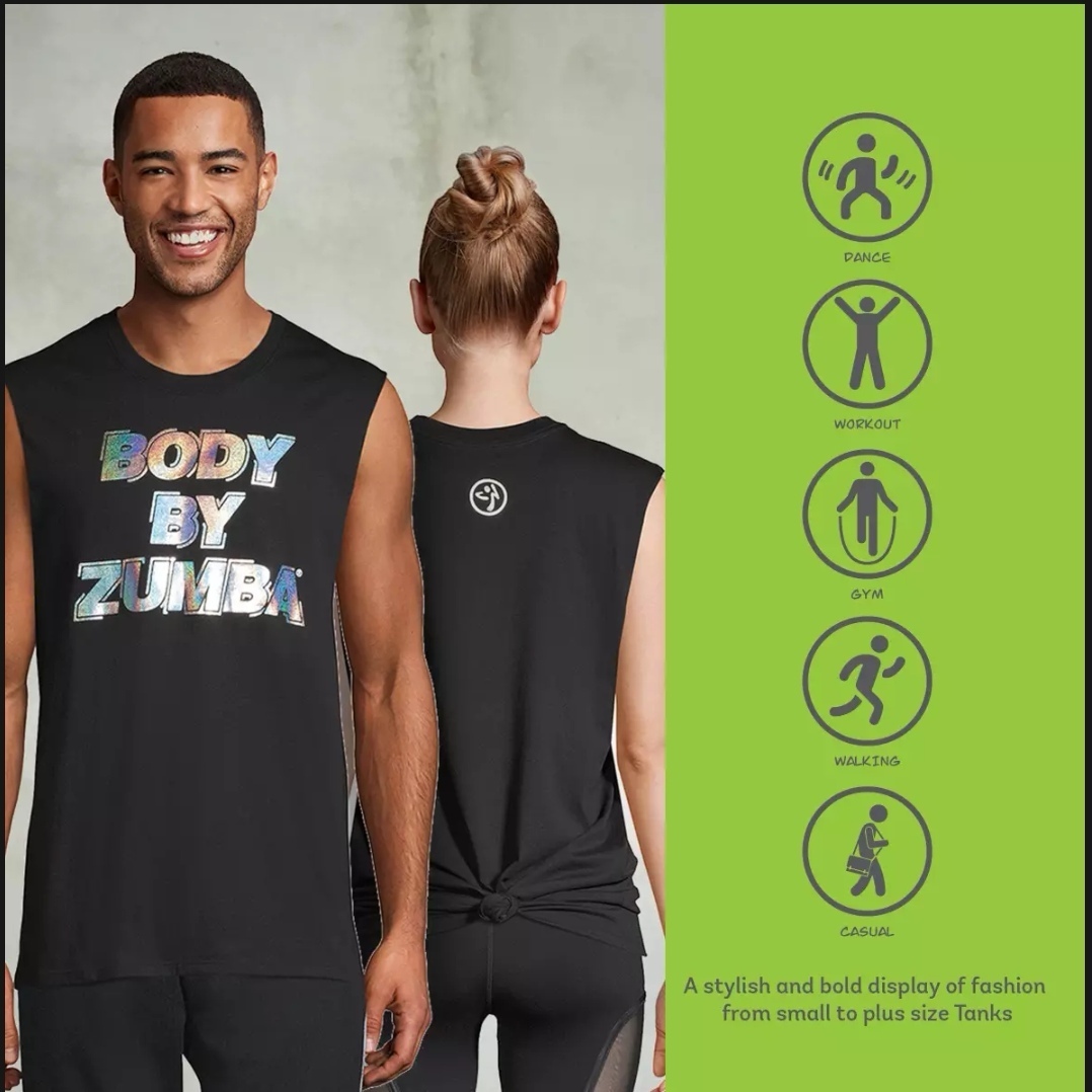 ZUMBA フィットネストップス 【ZUMBA】ズンバ Body By Zumba Muscle Tank タンクトップ 人気(8)