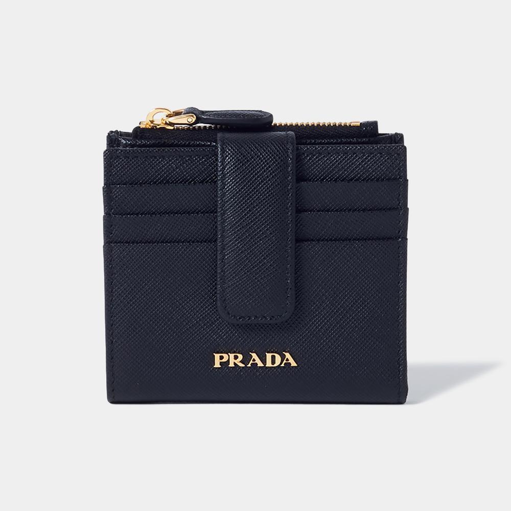 PRADA新作SAFFIANO コンパクトSMALL財布 NEROブラック /1ML047