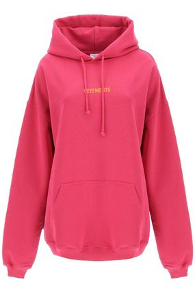 ピンク系 VETEMENTS x スウェット・トレーナー(レディース) パーカー