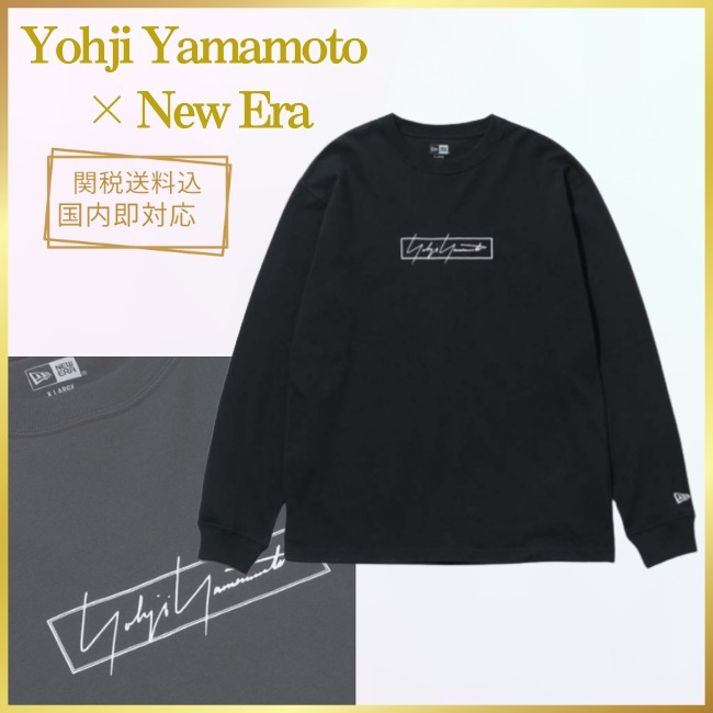 【Yohji Yamamoto×NewEra☆コラボ】BOXロゴ長袖Tシャツ★送料込