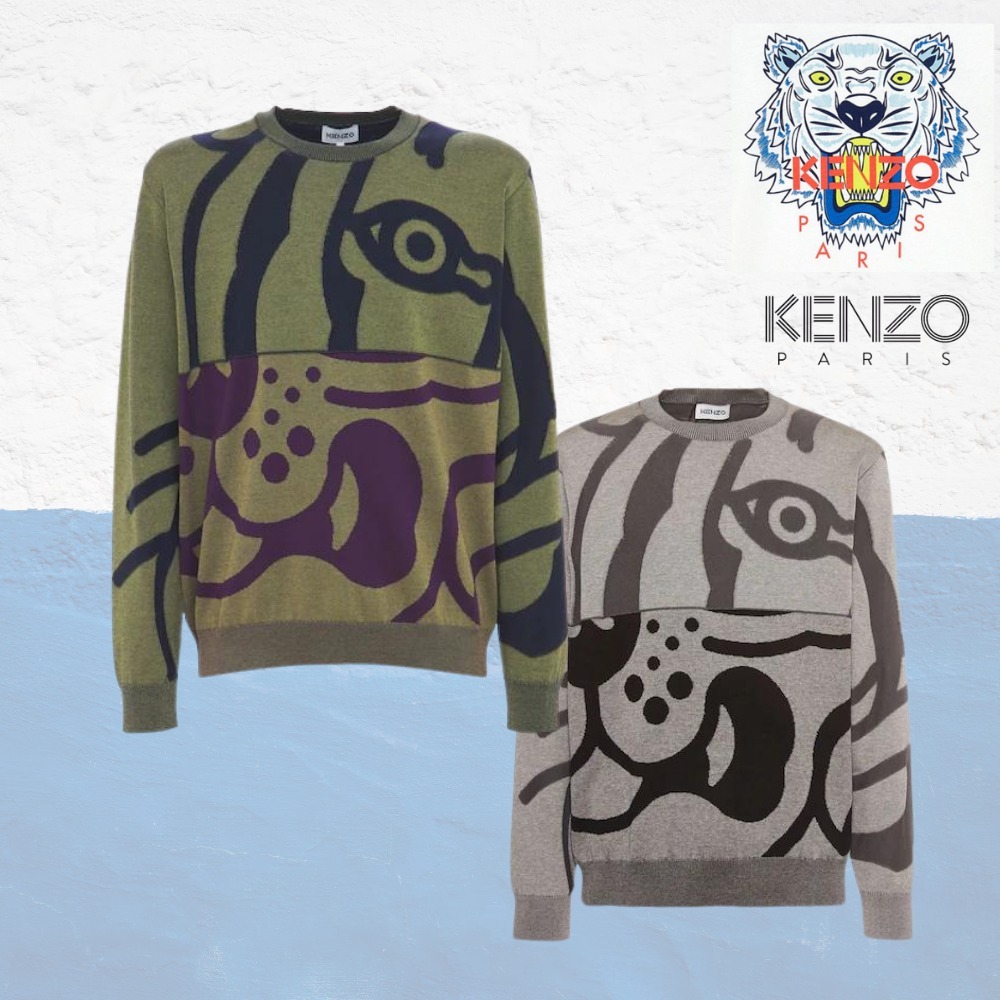 KENZO K-TIGER コットンスウェットシャツ メンズ コットン100%
