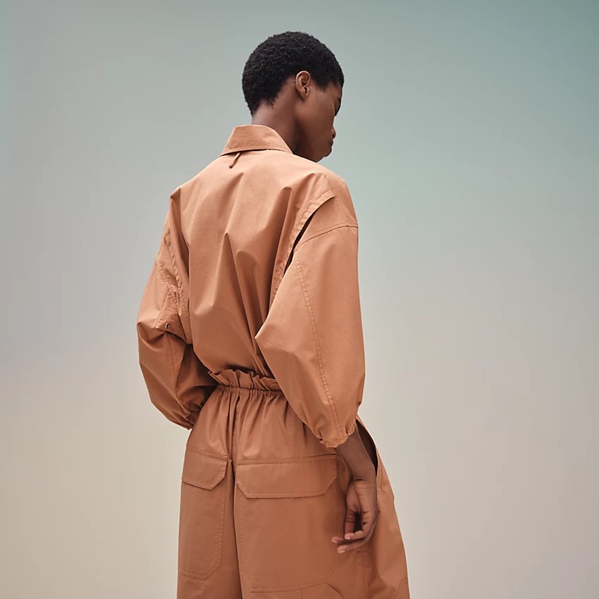 HERMES ブラウス・シャツ HERMES ギャザースリーブシャツ コットンポプリン 選べる3色(11)