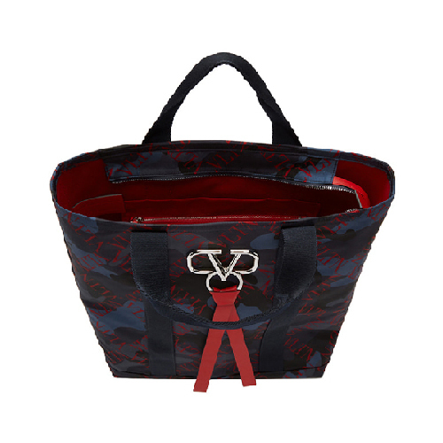 VALENTINO トートバッグ 【VALENTINO】VRING ロゴ カモフラ トートバッグ 関税・送料込(4)
