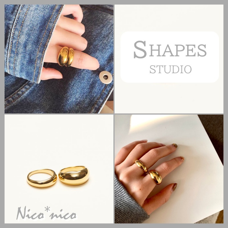 【SHAPES STUDIO】タイムレス ボールド ドームリング 2デザイン