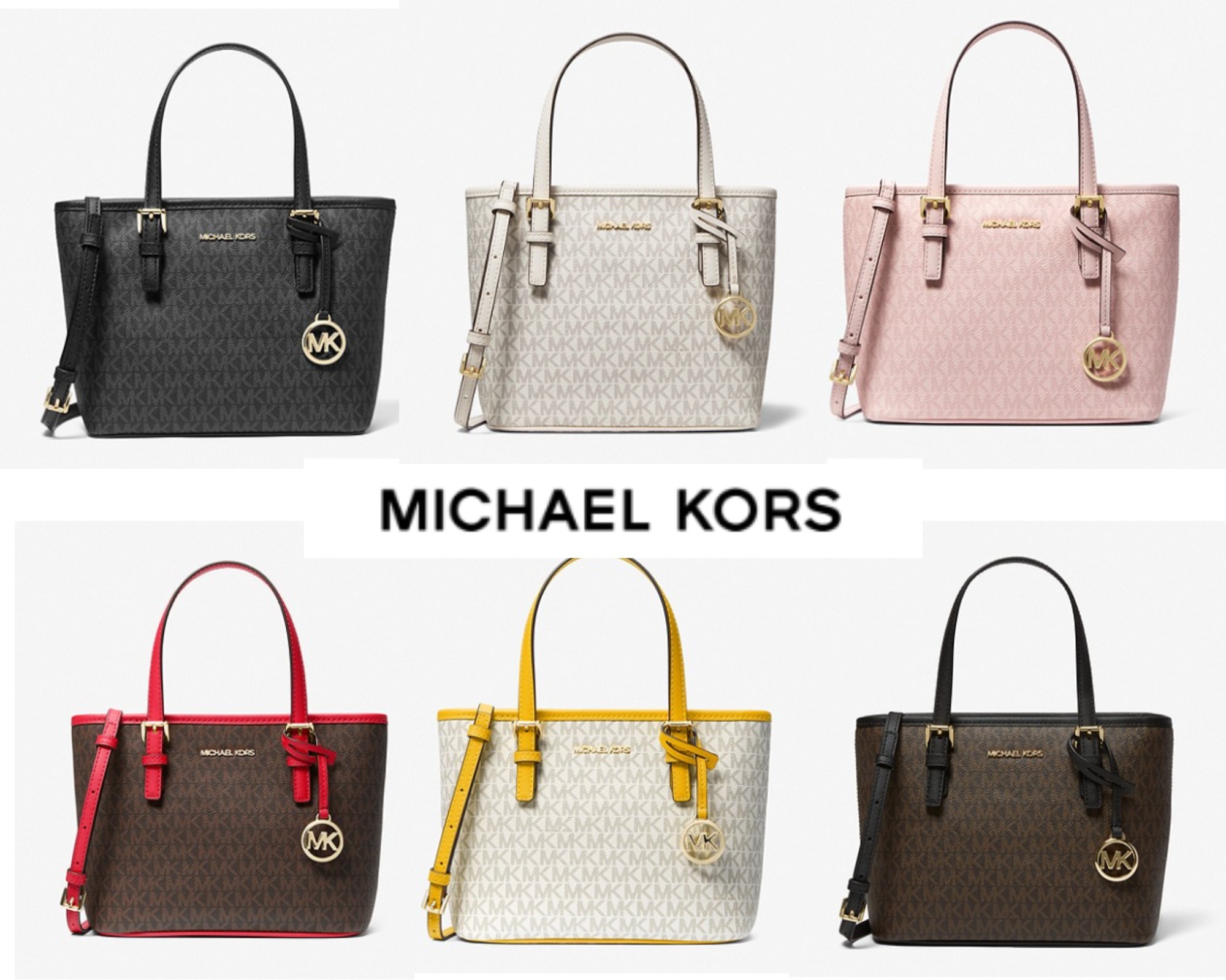 【MICHAEL KORS】 国内未入荷★Jet Set Travelロゴトートバッグ