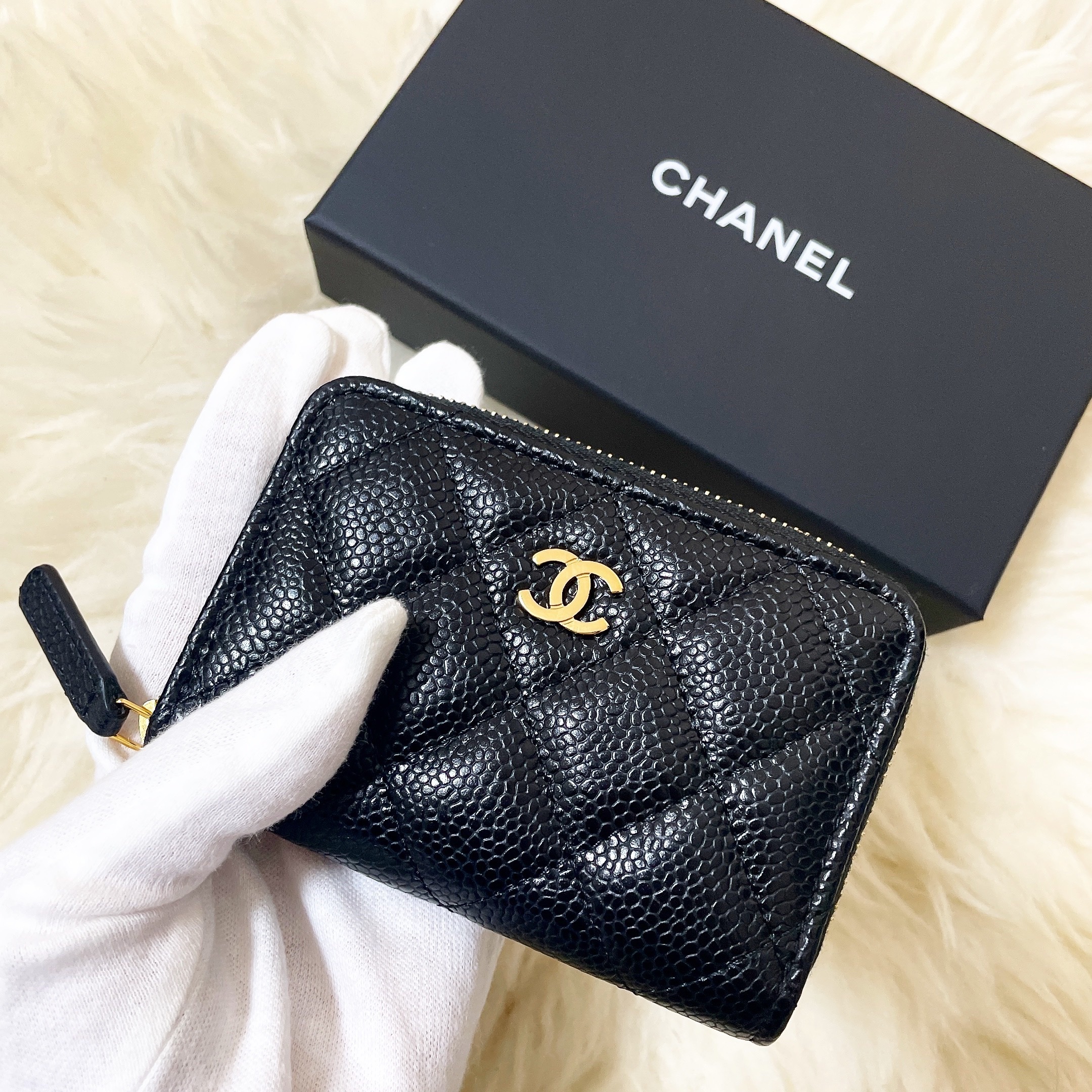 ◆国内直営◆CHANEL◆ジップコインパース キャビアスキン 財布◆