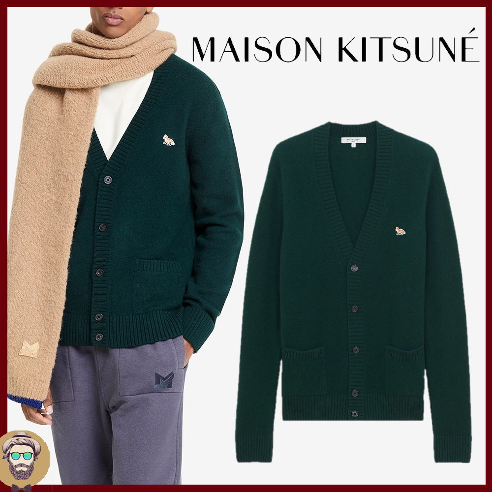 ∞MAISON KITSUNE∞BABY FOX PATCH COSY カーディガン カーディガン ∞MAISON KITSUNE∞BABY FOX PATCH COSY カーディガン カーディガン