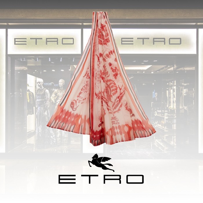 【有名人芸能人】 【★日本未入荷★】ETRO ☆ フローラルプリントシルクスカーフ マフラー・ストール 【有名人芸能人】 【★日本未入荷★】ETRO ☆ フローラルプリントシルクスカーフ マフラー・ストール