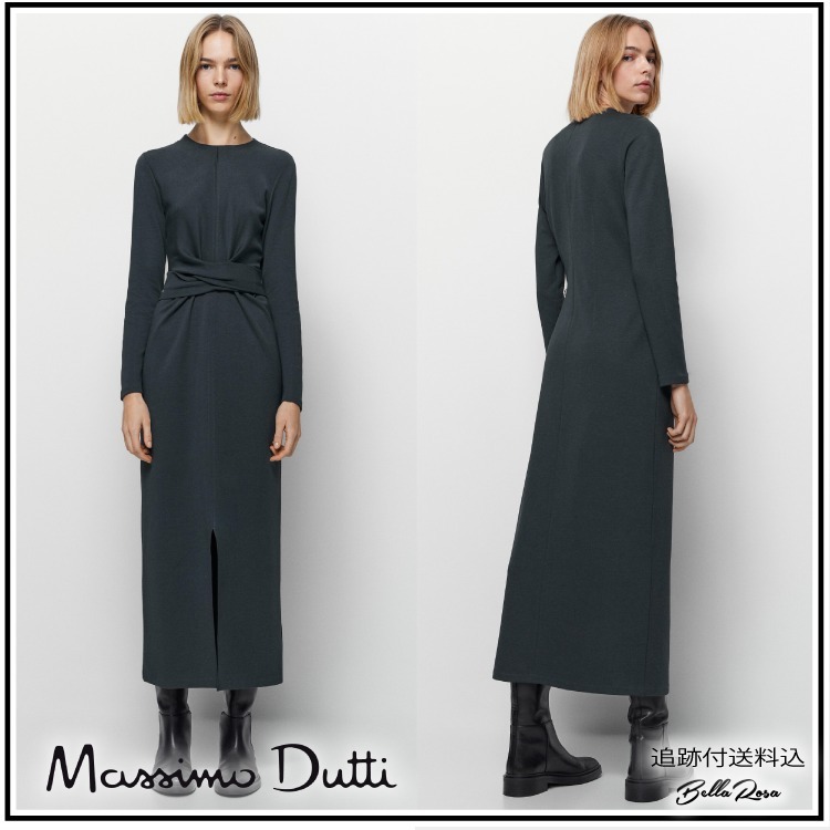 入荷中 スペイン♪Massimo Dutti☆フロントノット付ロングドレス/追跡込 ワンピース 入荷中 スペイン♪Massimo Dutti☆フロントノット付ロングドレス/追跡込 ワンピース