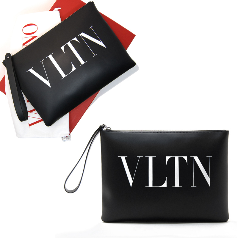 関税負担なし☆VALENTINO VLTN カーフスキン ポーチ