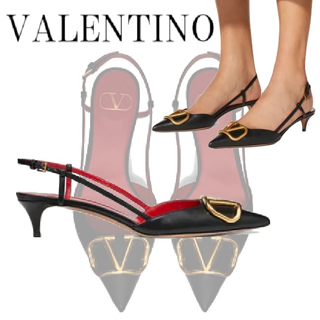 VIP価格!【VALENTINO】VLOGO スリングバック パンプス パンプス VIP価格!【VALENTINO】VLOGO スリングバック パンプス パンプス