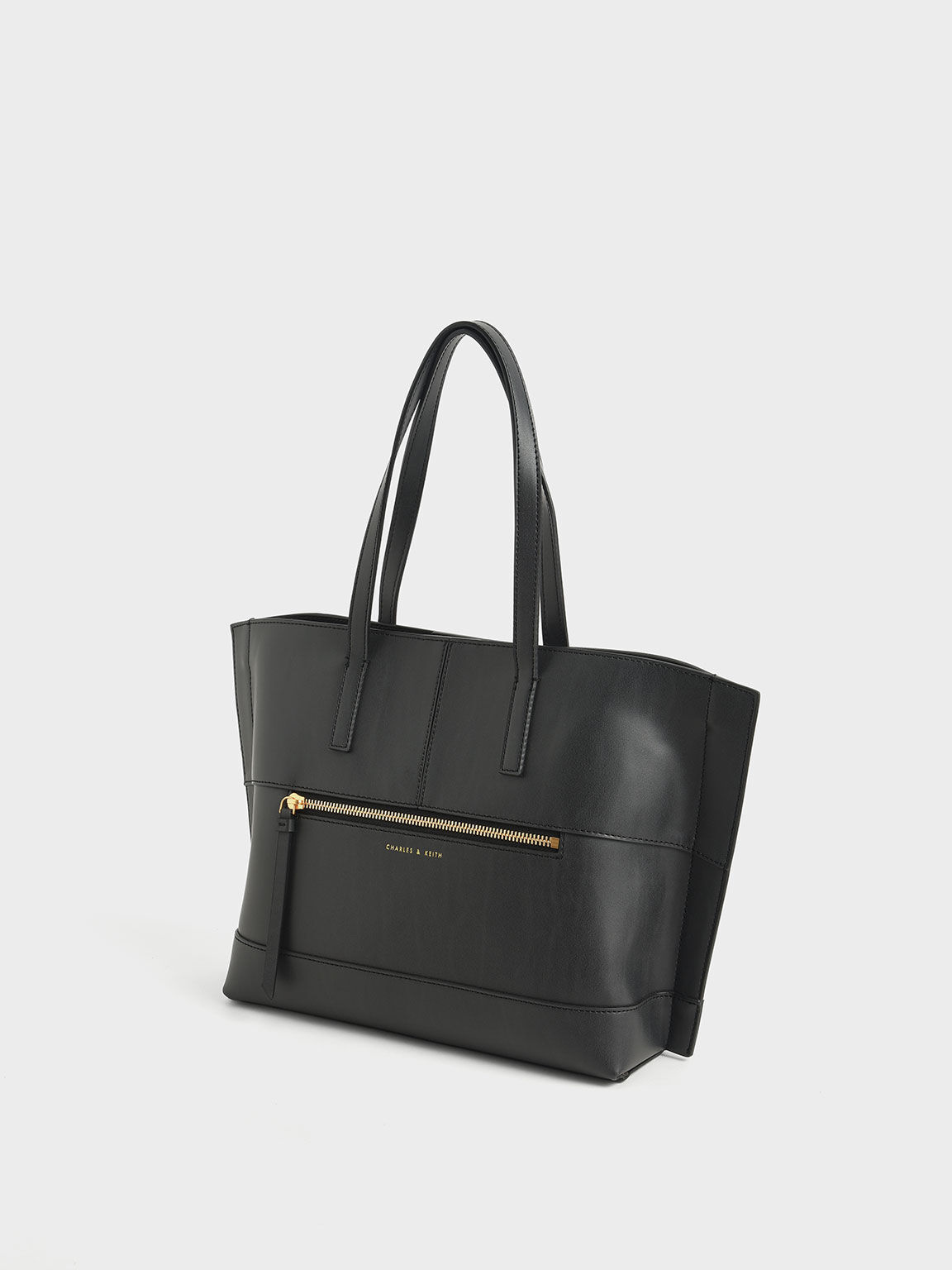 CharlesKeith トートバッグ CHARLESKEITH 台湾 フロントジップ ラージ トートバッグ(4)