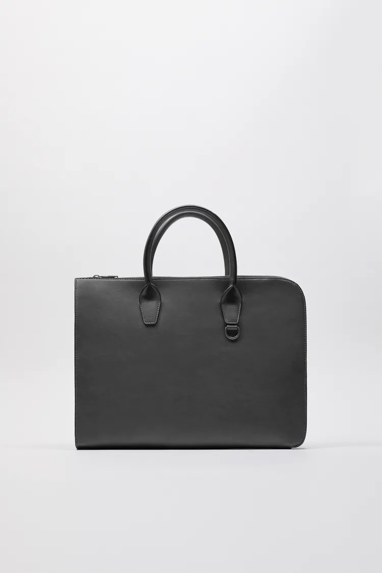 ZARA ビジネスバッグ・アタッシュケース 【ZARA(ザラ)】スリムブリーフケース-グレー(2)