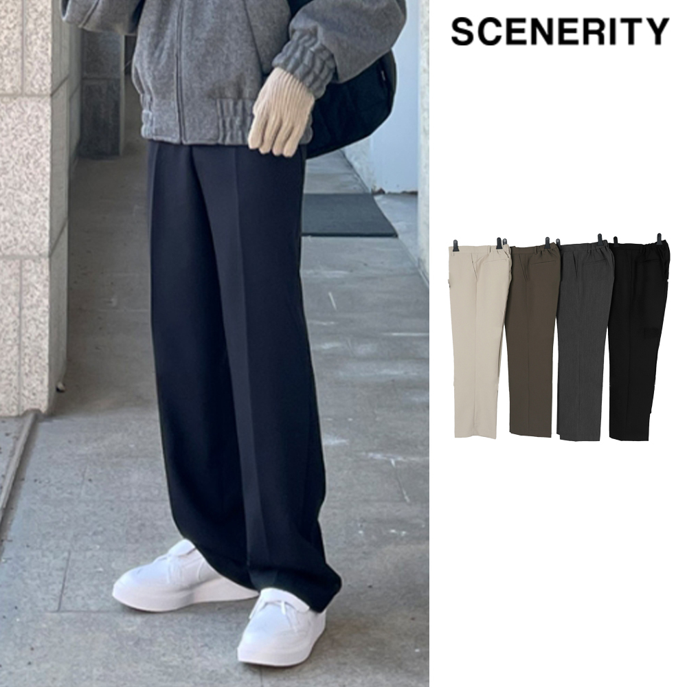 【SCENERITY】Banding Wide Slacks