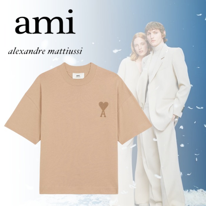 激安特価 【速着 オーバーTシャツ コットン BEIGE PAIRS DHL配送】AMI Tシャツ・カットソー 激安特価 【速着 オーバーTシャツ コットン BEIGE PAIRS DHL配送】AMI Tシャツ・カットソー