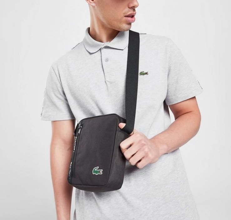 LACOSTE ショルダーバッグ UK発★LACOSTE ラコステ Tape Logo ショルダーバッグ(6)