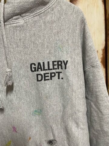 関税・送料込 GALLERY DEPT. ハンドペイント ロゴ パーカー 関税・送料込 GALLERY DEPT. ハンドペイント グレー パーカー