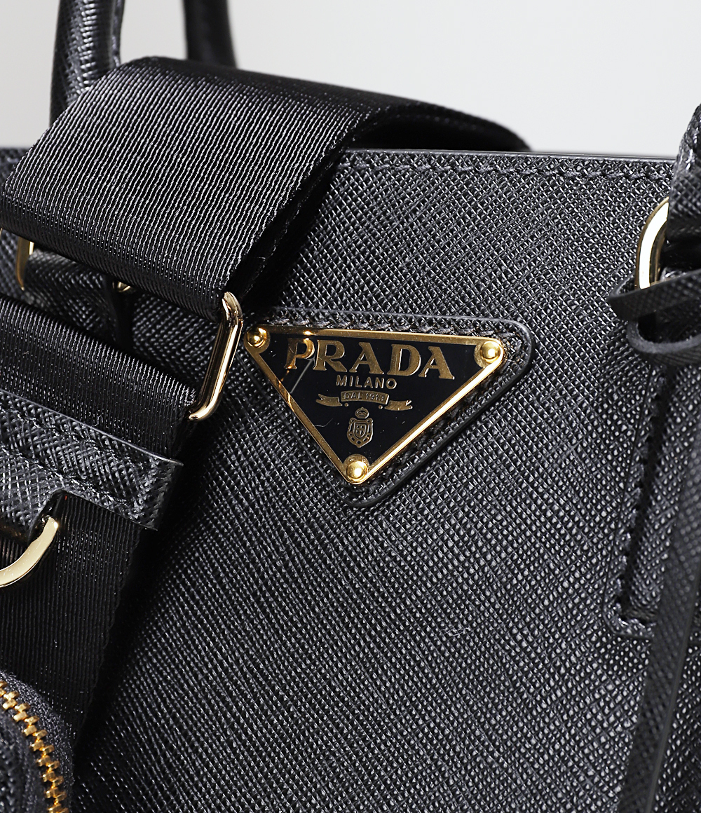 関税負担なし☆PRADA ガレリア サフィアーノレザー ミニバッグ