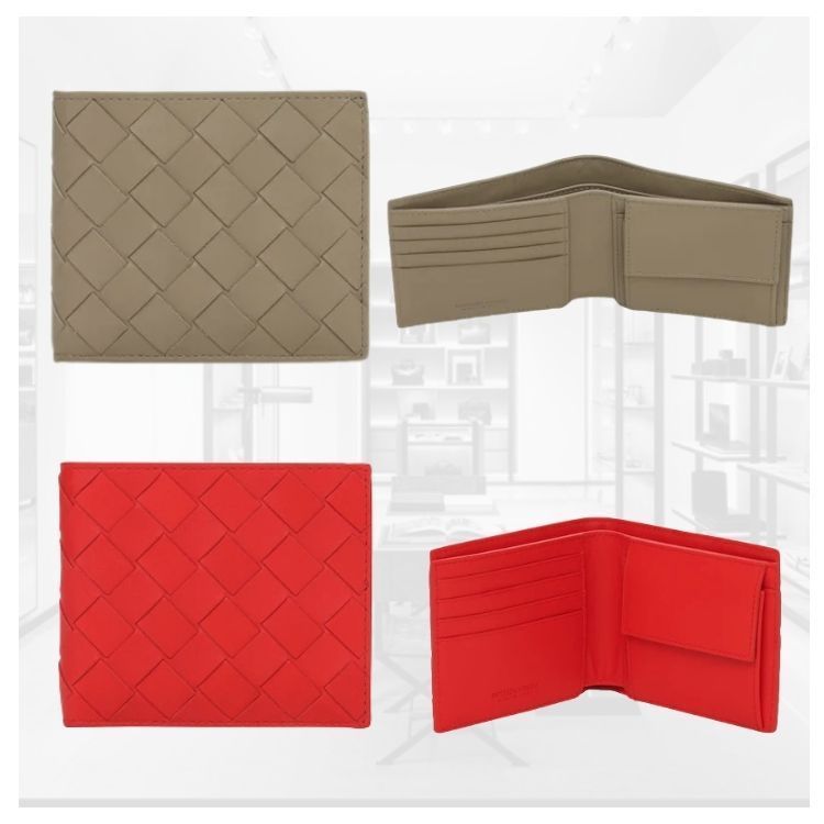 品質のいい 【BOTTEGA VENETA】 INTRECCIATOレザーコインウォレット 折りたたみ財布 品質のいい 【BOTTEGA VENETA】 INTRECCIATOレザーコインウォレット 折りたたみ財布