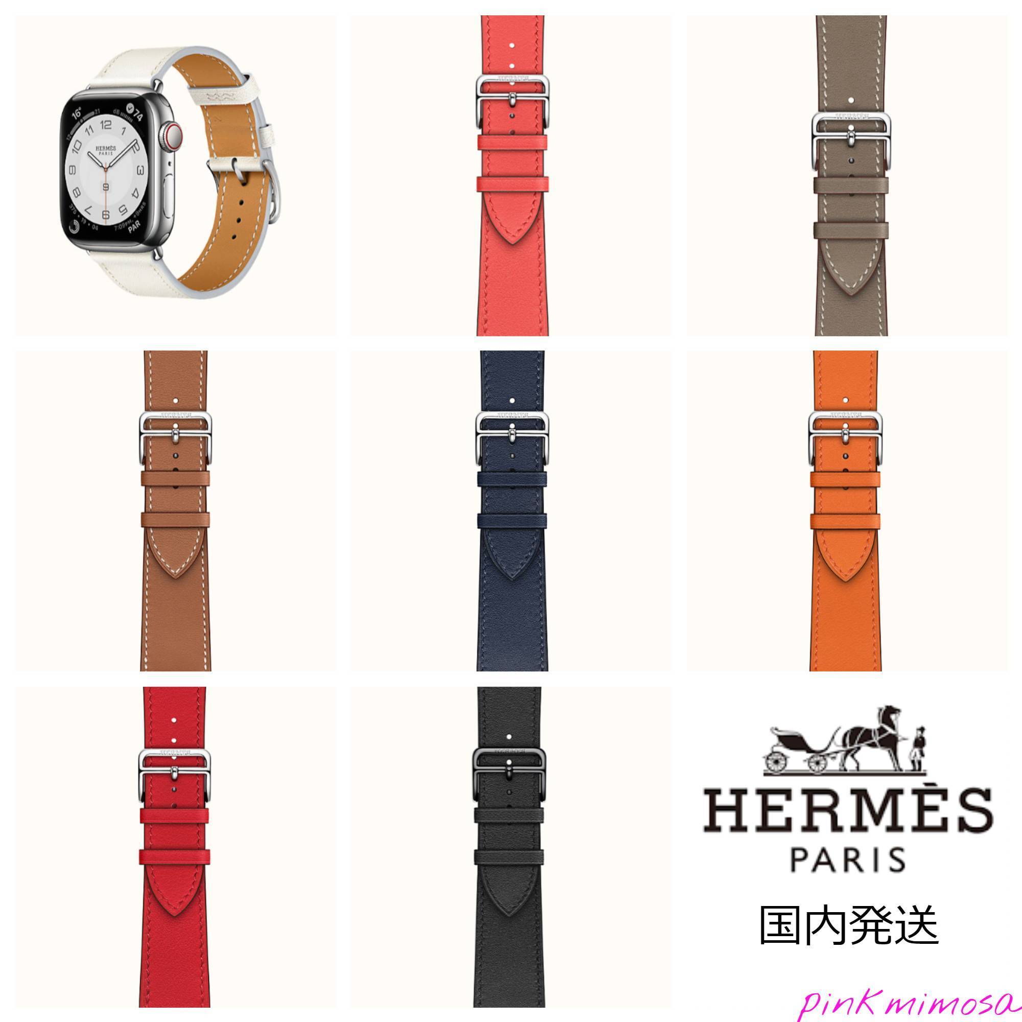 Shop HERMES 2021 SS Band Apple Watch Hermes Single Tour 41 Mm (H077051CJ9R,  H077051CJ93, H077051CJ7U) by PinkMimosa