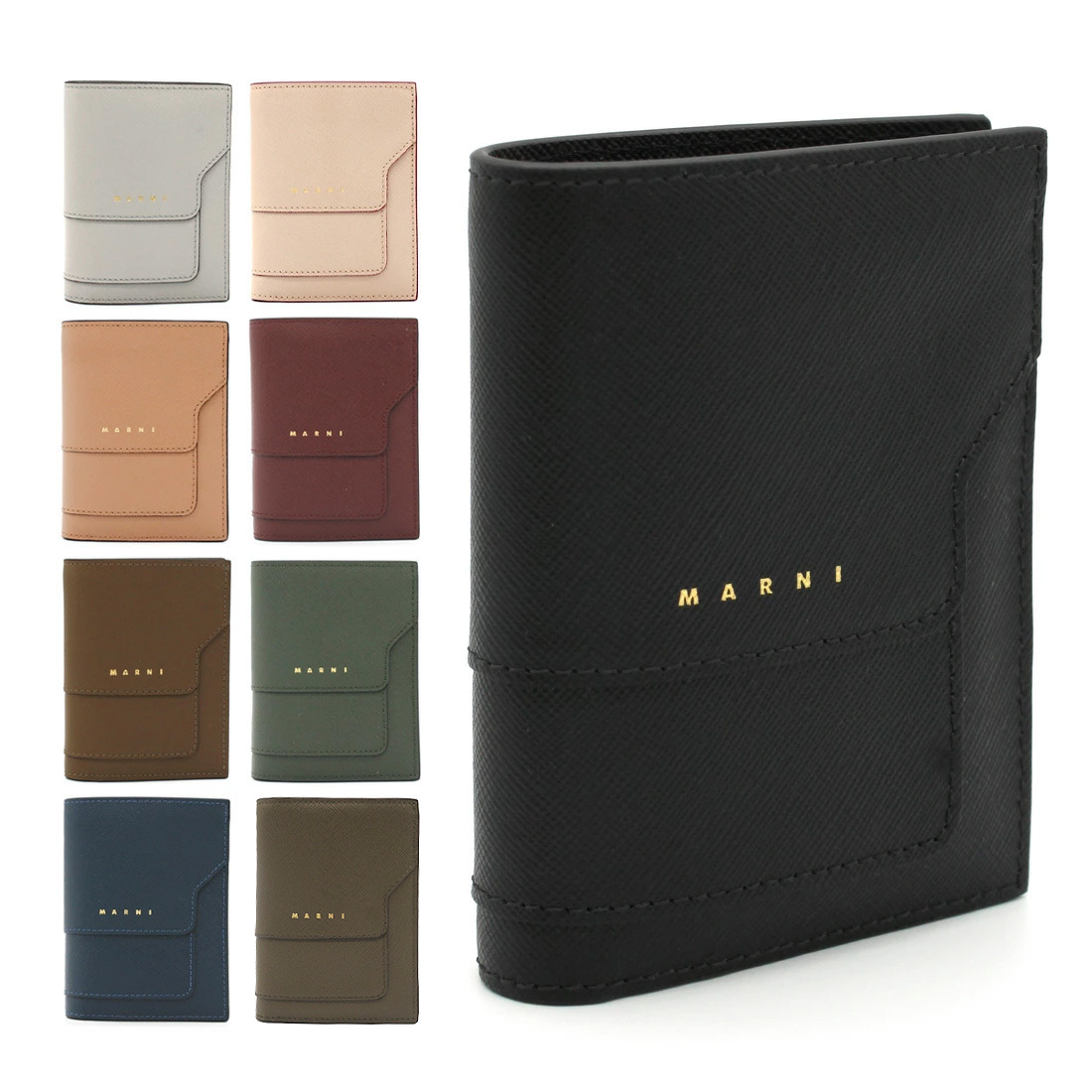 MARNI マルニ サフィアーノレザー バイフォールドウォレット
