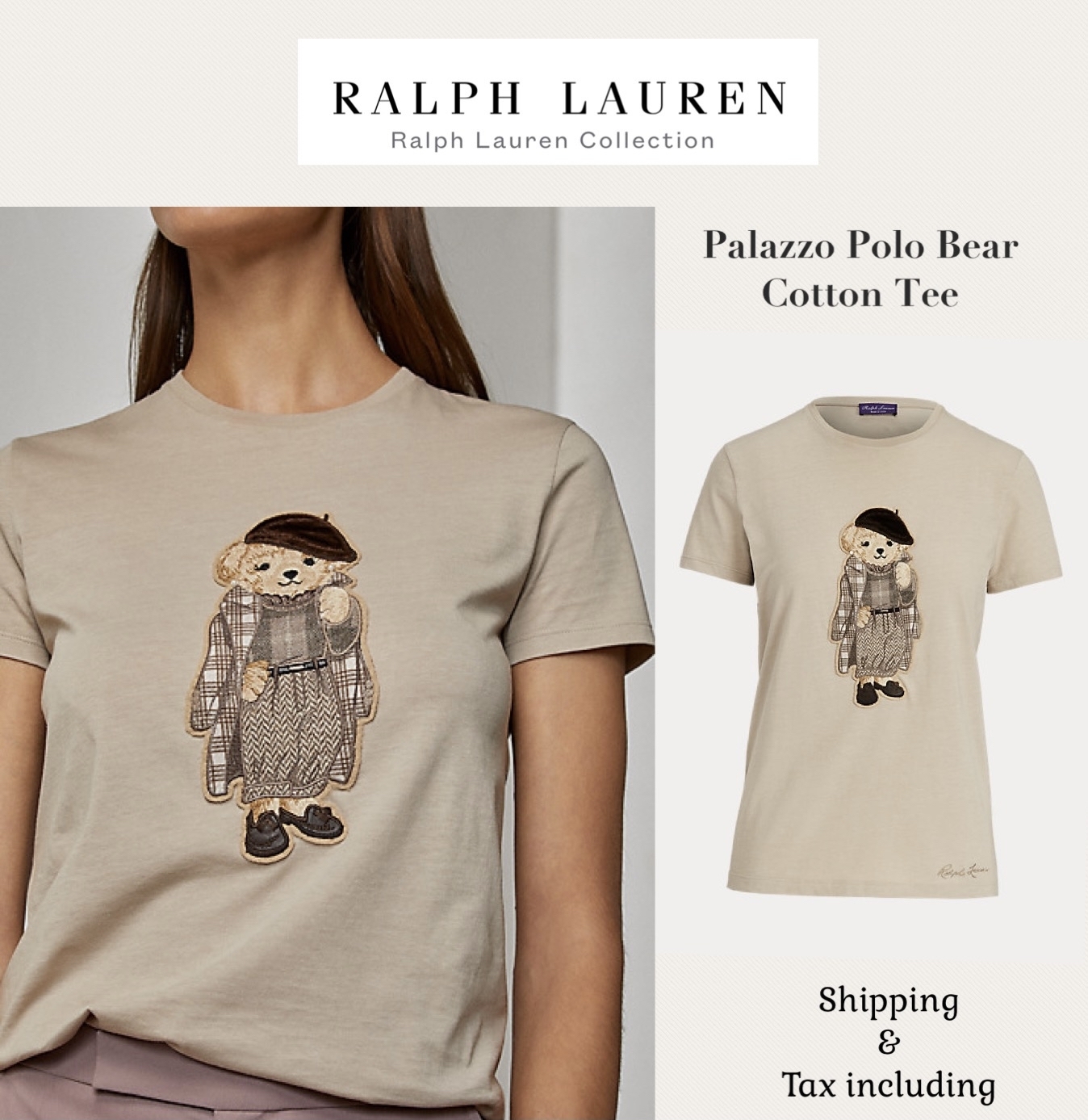2022年春の Lauren】Palazzo ’22最新【Ralph ポロベア Tee Cotton Tシャツ・カットソー 2022年春の Lauren】Palazzo ’22最新【Ralph ポロベア Tee Cotton Tシャツ・カットソー