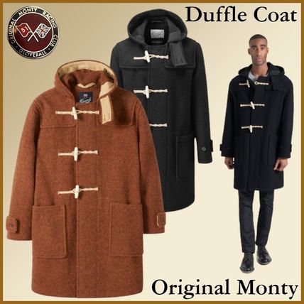 Gloverall Duffle Wool Street Style Plain Cotton Long Gore-Tex Duffle Coats