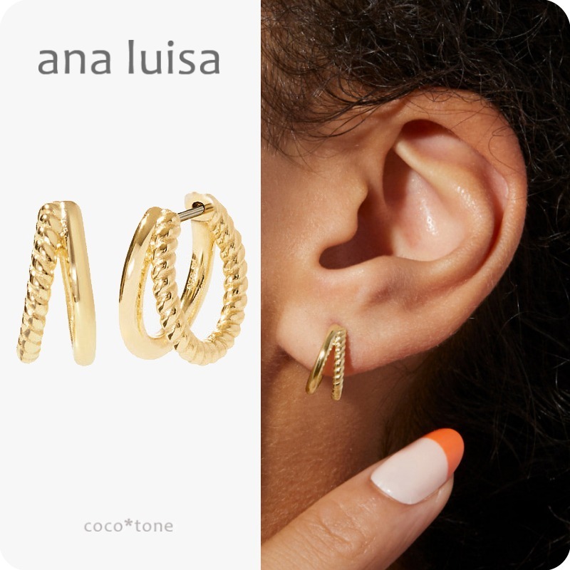 ana luisa ◆ ミニ ロープフープピアス／14Kゴールド＊JESSE