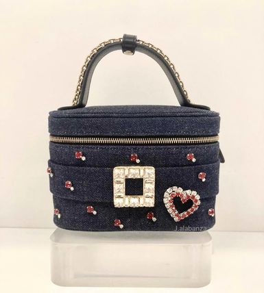 Roger Vivier ハンドバッグ ロジェ・ヴィヴィエ☆デニムバニティラブマイクロバッグ