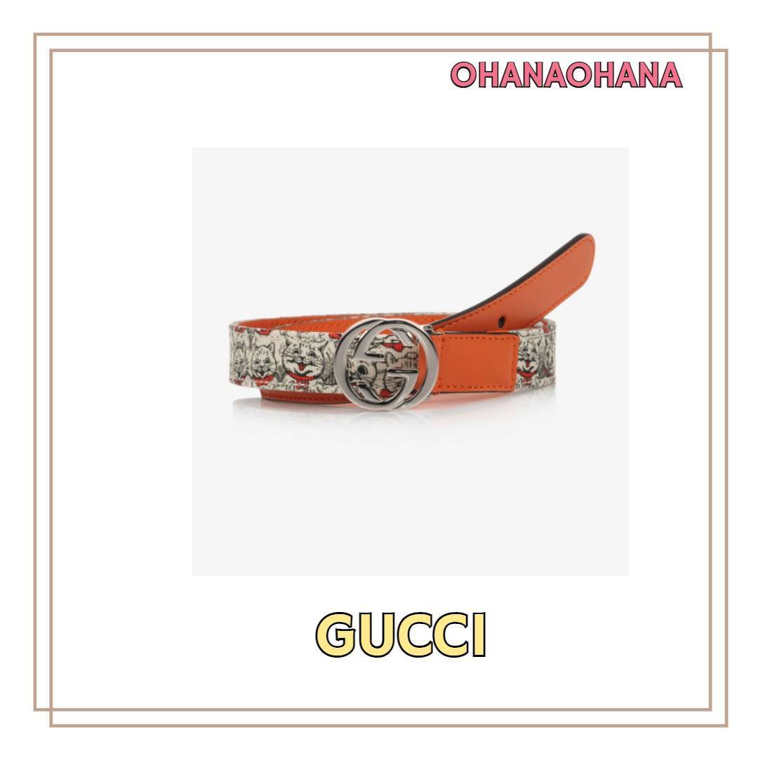 ★GUCCI★ブランドBag付♡ Cats プリントGロゴベルト