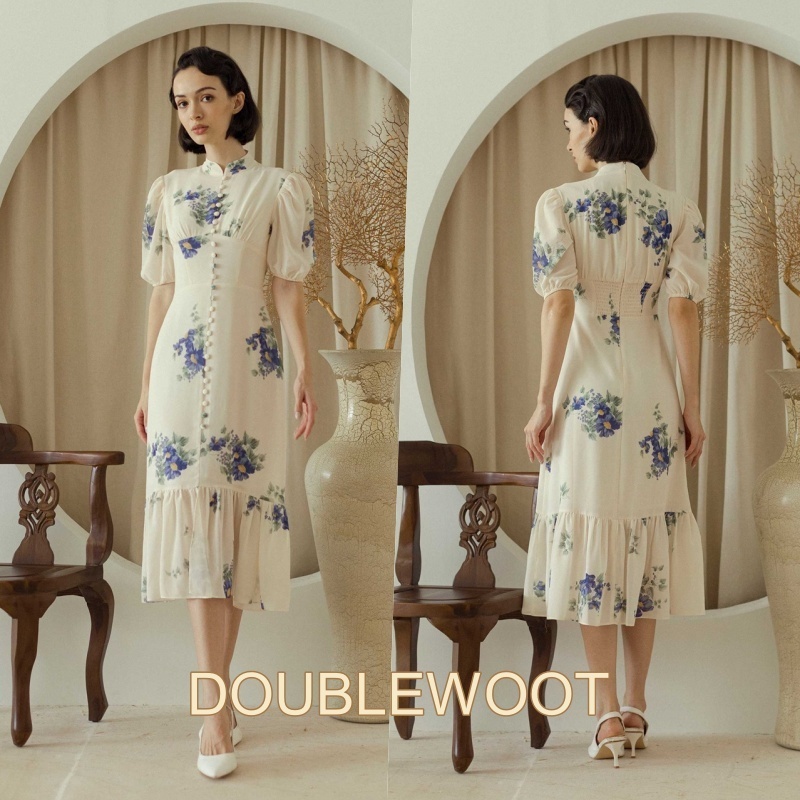 ☆DOUBLEWOOT☆ ダヌールフ シフォン ワンピース