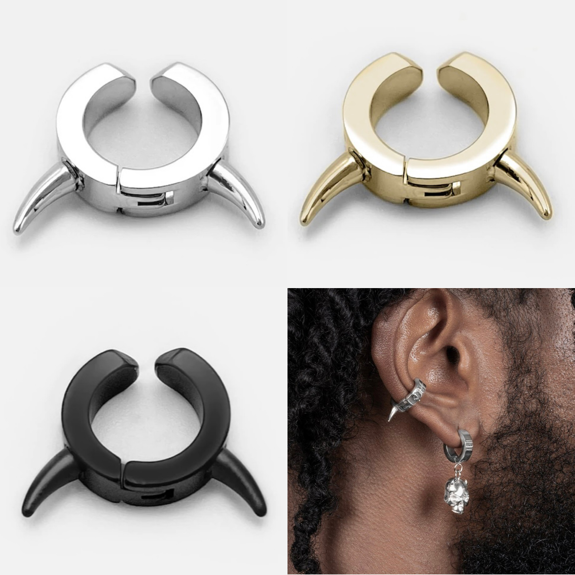 RAREROMANCE Horn Hoop Cuff Earring イアリング シングル