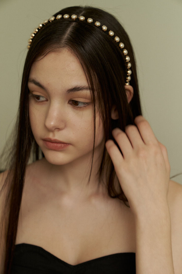 kindababy ヘアアクセサリー 【kindababy】middle pearl headband〜パールのカチューシャ(5)