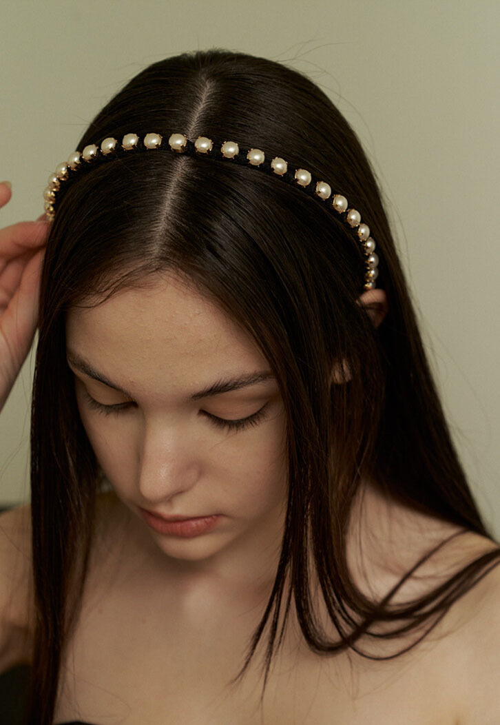 kindababy ヘアアクセサリー 【kindababy】middle pearl headband〜パールのカチューシャ(6)