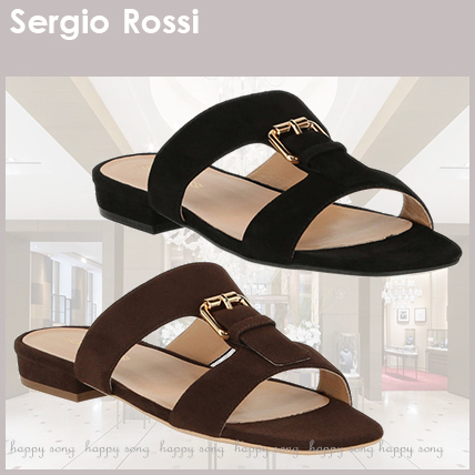 Sergio Rossi◆スエード バックル付き サンダル◆SALE サンダル・ミュール Sergio Rossi◆スエード バックル付き サンダル◆SALE サンダル・ミュール