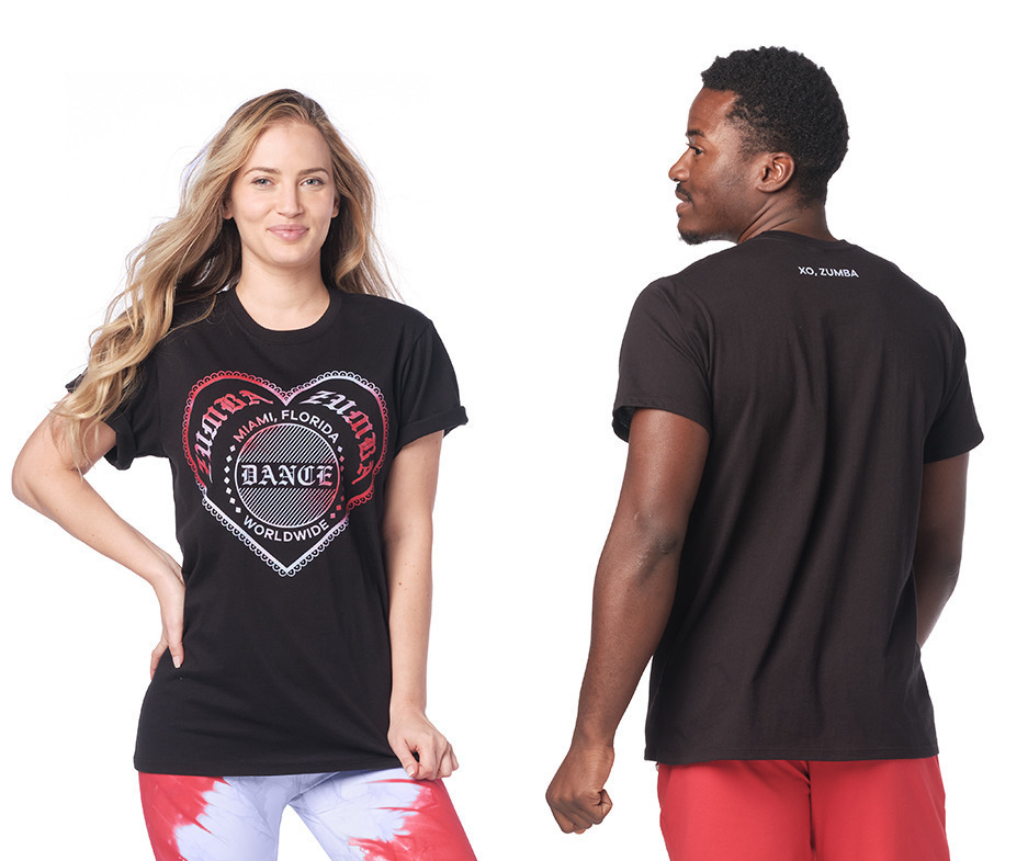新作♪ズンバ 男女兼用 Zumba Dance Worldwide Tee - Bold Black
