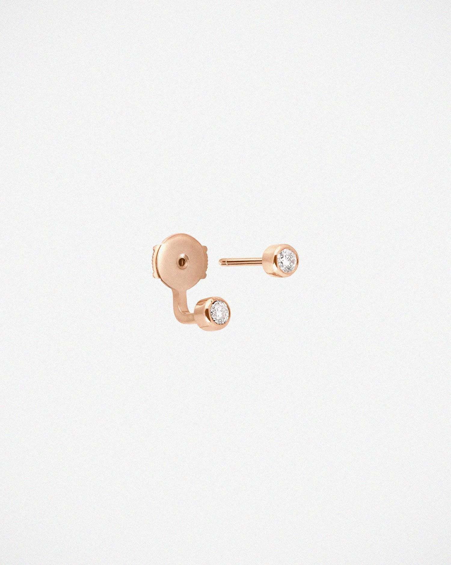 ★パリ発 vanrycke★ Mademoiselle Else ダイアモンド ピアス 白 ☆パリ発vanrycke☆Mademoiselle Else ダイアモンド ピアス ROSE