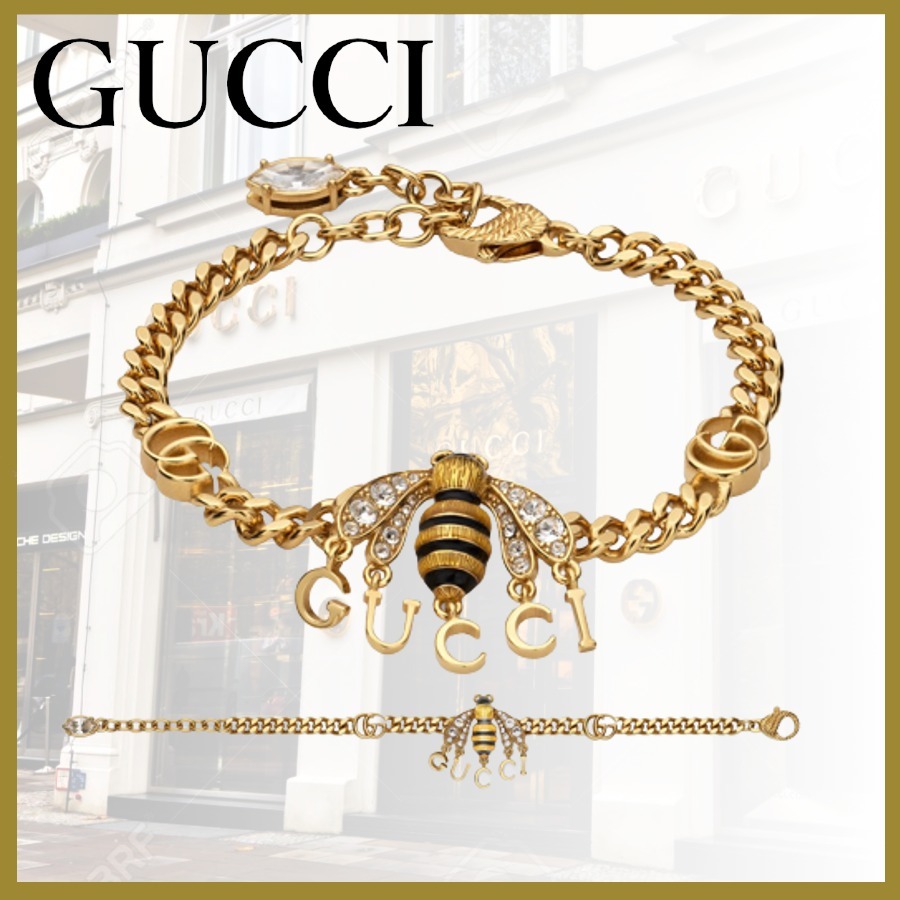 直営店買付【22SS】Gucci Bracelet pendentif abeille et Gucci ...