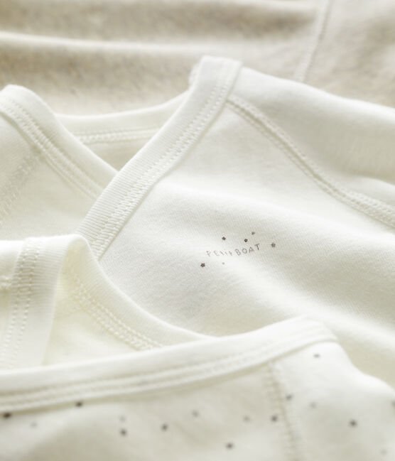 PETIT BATEAU ベビー肌着・下着 PETIT BATEAU 前開き長袖ボディ3枚セット 1M〜12M(2)