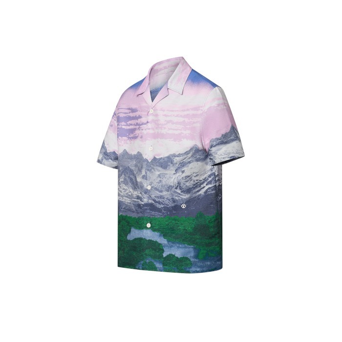 Louis Vuitton シャツ 【人気】LOUIS VUITTON ランドスケープハワイアンシャツ(4)