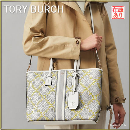 Tory Burch Gemini Link Canvas Small Tote, Luxury, Bags & Wallets